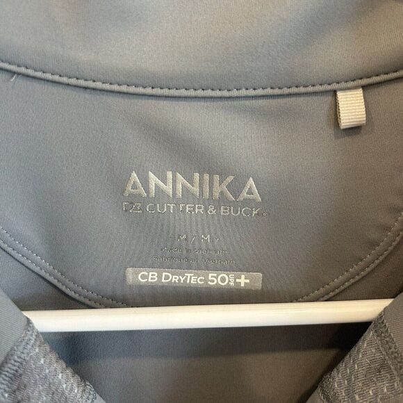 Annika by Cutter & Buck M Athletic Shirts Lot of 2 UPF 50+ DryTec Golf Tennis - Picture 7 of 16